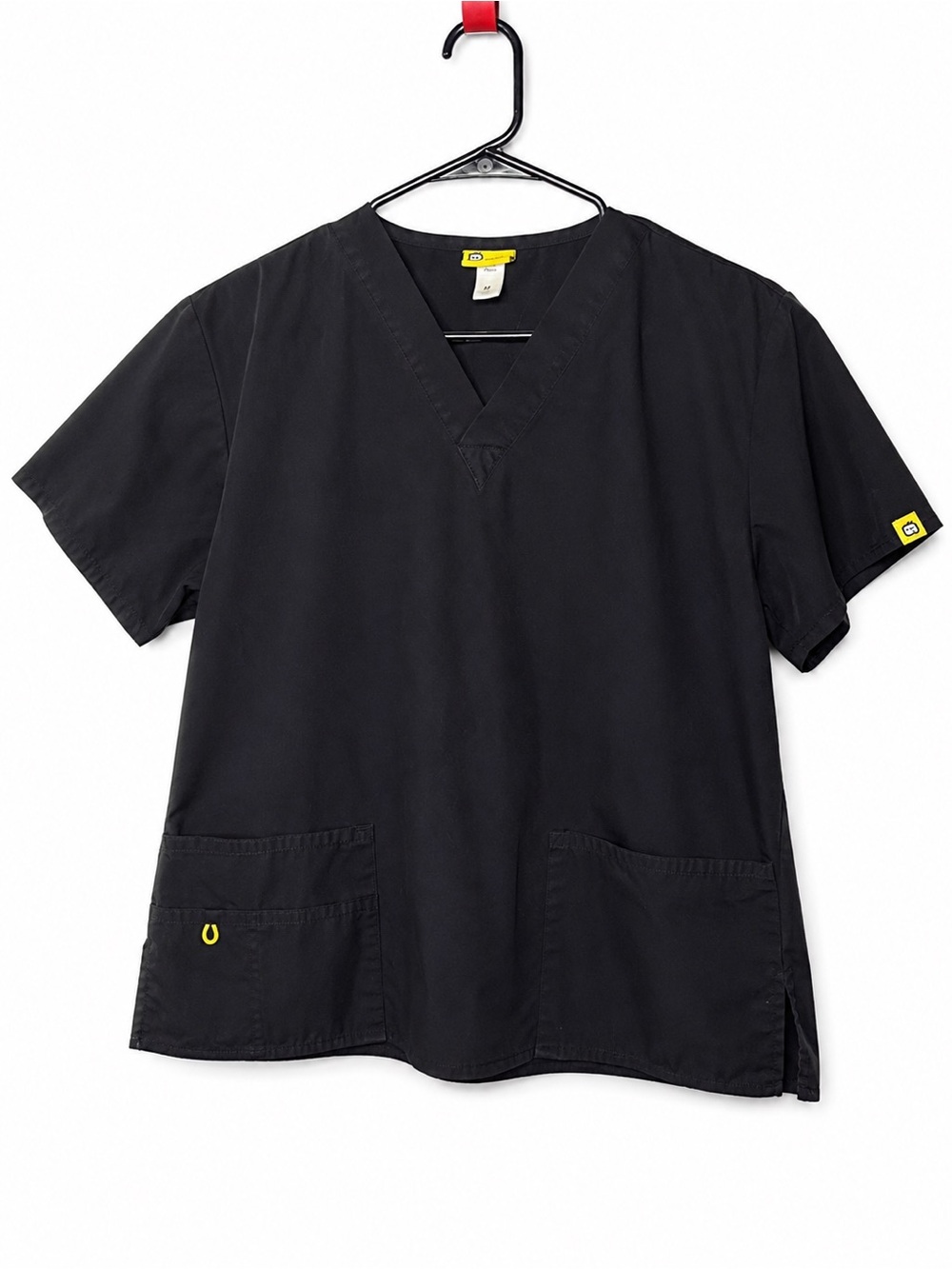 Wink Scrubs Women’s Medium Black V-Neck Scrub Top Medical Uniform Pockets